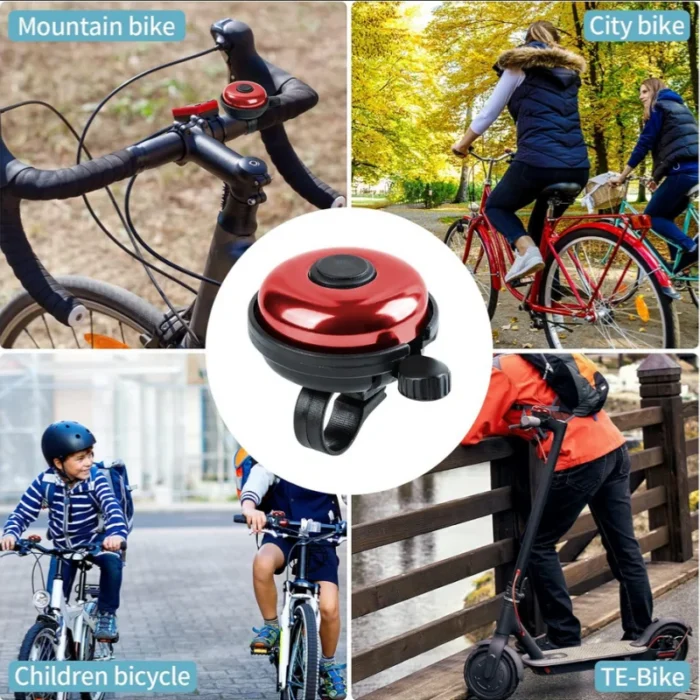 kf-S3b339543702d41c88be6dc52dda9120cv 1pc Bicycle Bell Mountain Bike Rotating Horn Safe Riding Aluminum Alloy Handlebar Metal Ring Riding Accessories - Image 5