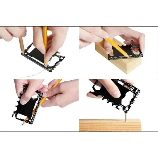 Multi Tool 46 in 1 Credit Card Size Outdoor Camping Survival Accessories Multipurpose Gear Gadget Tools for Man Portable - Image 4
