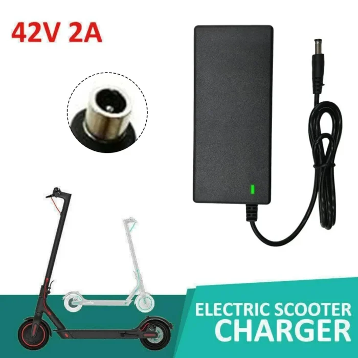 kf-S3be11821b4be4f19ab2042be2ce28b36K Brand New Power Adapter AC 100-240V Black DC 42V 2A Electric Scooter Accessories US/ EU/ UK Plug For 24-36v Lithium Battery - Image 3