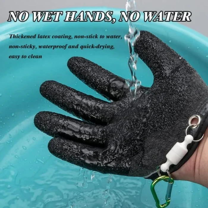 kf-S3f72bf6fa5694078824a35aa0aca02b9j Fishing Catching Gloves Magnet Release Anti-slip Protect Hand From Puncture Scrapes Waterproof Fishing Gloves - Image 3