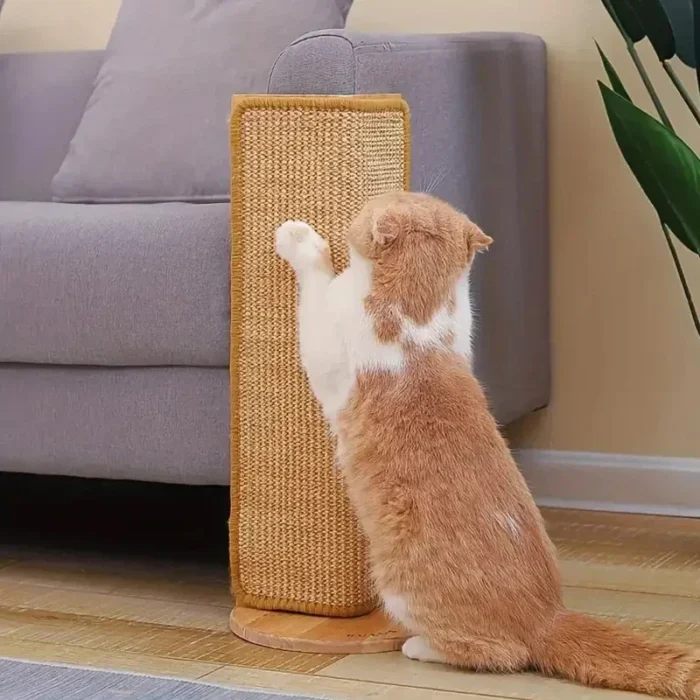 kf-S3f971051c4b74e16ba838cf9cb6102c8o Natural Sisal Cat Scratcher Mat Cat Scratch Mats Horizontal Cat Floor Scratching Pad Rug Protect Couch and Carpets - Image 5