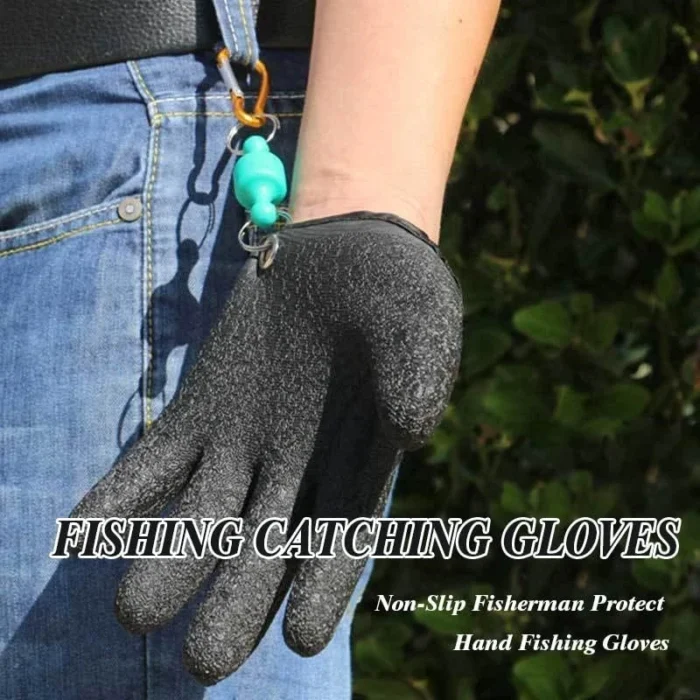 kf-S4019581ec30e4981a1246882e467a23cy Fishing Catching Gloves Magnet Release Anti-slip Protect Hand From Puncture Scrapes Waterproof Fishing Gloves - Image 1