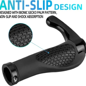 Bicycle Handlebar Grip Ergonomic Anti Skid Lock on Handle Cover Aluminum Alloy Rubber Grips MTB Bike Accessories