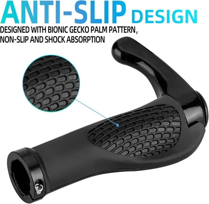 kf-S40af4c27fa1344c8ad0a4dfbe263af9ci Bicycle Handlebar Grip Ergonomic Anti Skid Lock on Handle Cover Aluminum Alloy Rubber Grips MTB Bike Accessories - Image 5
