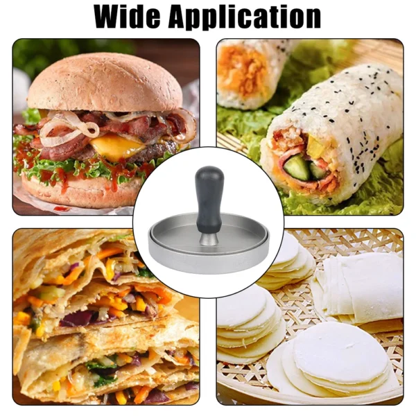 Household Food Mold Kitchen Gadgets Round Hamburger Mold BBQ Hamburger Meat Beef Pie Burger Meat Press Aluminum AlloyHousehold F - Image 3