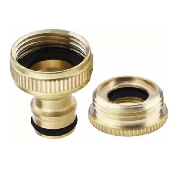 Pressure Washer Hose Adaptor Brass Hose Tap Connector 3/4'' 1/2'' THREADED GARDEN WATER PIPE ADAPTER FITTING Watering Equipment - Image 4