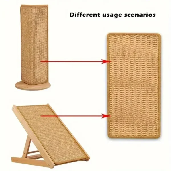 Natural Sisal Cat Scratcher Mat Cat Scratch Mats Horizontal Cat Floor Scratching Pad Rug Protect Couch and Carpets - Image 4