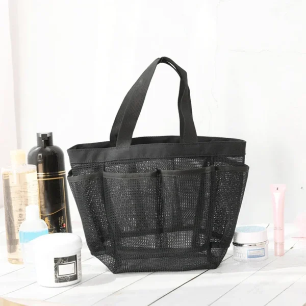Mesh Beach Bags Tote Bag with 8 Pockets Waterproof Lightweight Foldable Tote Bag Oversized Pool Bag - Image 6