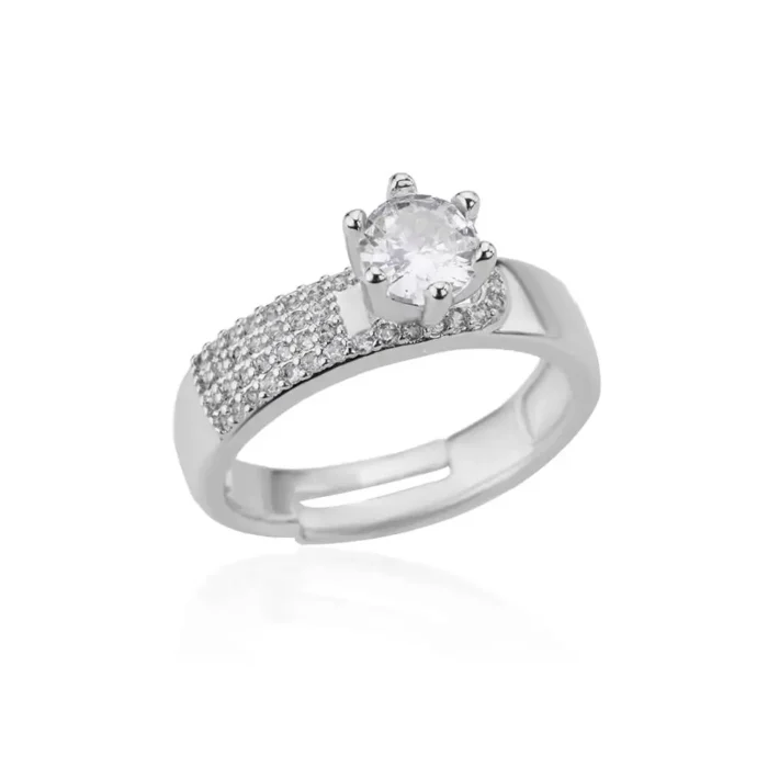 kf-S45e5436142e843a48d9e8ec74a9b669bg Stainless Steel Round Rings For Women Zircon Geometric Gold Color Crystal Ring Aesthetic Wedding Party Jewerly Gift Bague Femme - Image 6