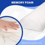 Comfort Bolster Pillow for Legs Back and Head Memory Foam Cotton Cover Lumbar Support Pillow for Semi Roll Pillow - Image 2