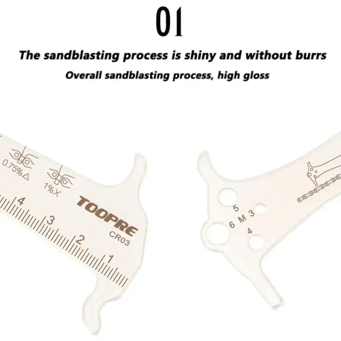 kf-S46409934e1c14fbb92368f9afc1512a47 Bicycle Chain Wear Indicator Ruler Repair Tool Stainless Steel Mountain Road Bike Chain Gauge Measurement Checker Screw Diameter - Image 2