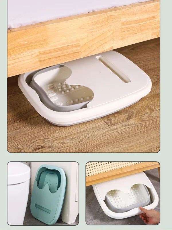 Foldable Footbath Massage Bucket Soaking Bucket Folding Basin Spa Foot Bath Bucket Household Sauna Bathtub Pedicure Bath Bathtub - Image 6