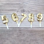 3D Gold Diamond Number Candles Large Birthday Cake Topper Wedding Anniversary Party Decorations for Home Celebration Supplies - Image 2