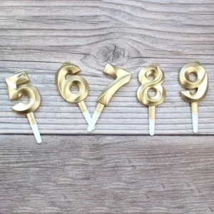 3D Gold Diamond Number Candles Large Birthday Cake Topper Wedding Anniversary Party Decorations for Home Celebration Supplies