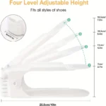 10 Pack Plastic Shoe Rack Adjustable Closet Organizer Space Saving Design for Dorm Living Room High Heels Sneakers Storage - Image 2