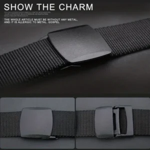Nylon Military Tactical Men Belt 2 Pack Webbing Canvas Outdoor Web Belt with Plastic Buckle gift for Men