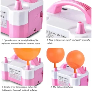 Electric Balloon Inflator Balloon Inflator Pump Can Inflate Two At The Same Time Has Two Modes Good For Decorating The Room