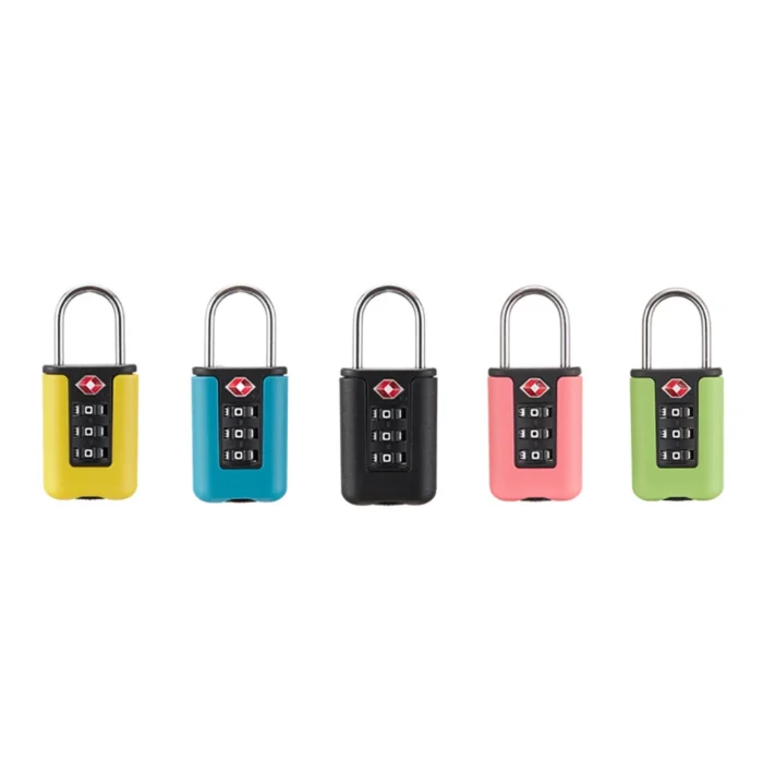 kf-S5745ee77b87d4277a4dca7a2680a60e6M Customs Code Lock for Travel Luggage Password Changeable Black Lock Contrast Design Padlock 3 Digit Combination Lock - Image 3