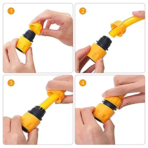 15Pcs Garden Hose Connector Set, Quick Connectors for Pipe Repair, 3 Tap Extender, Irrigation Accessories - Image 4