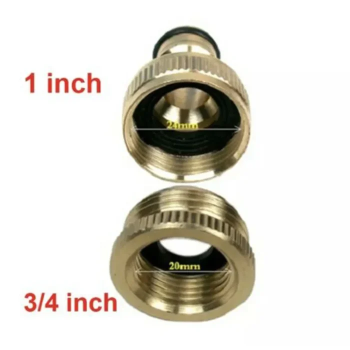 kf-S58a4d492cf574a44a09f772281ab3f2fB Pressure Washer Hose Adaptor Brass Hose Tap Connector 3/4'' 1/2'' THREADED GARDEN WATER PIPE ADAPTER FITTING Watering Equipment - Image 3