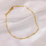 Stainless Steel Beaded Round Snake Chain Necklaces For Women Gold Color Geometric Necklace Luxury Wedding Party Jewelry Gift BFF - Image 3