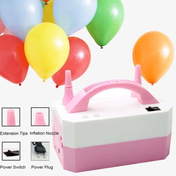 Electric Balloon Inflator Balloon Inflator Pump Can Inflate Two At The Same Time Has Two Modes Good For Decorating The Room - Image 2