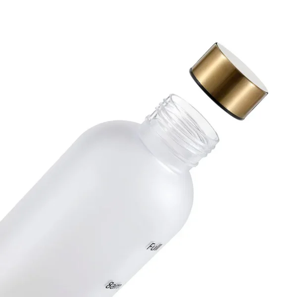1L Bottle With Time Marker 32 OZ Motivational Reusable Fitness Sports Outdoors Travel Leakproof BPA Free Frosted Plastic - Image 4