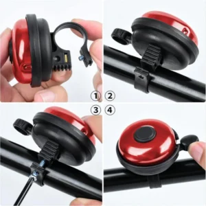 1pc Bicycle Bell Mountain Bike Rotating Horn Safe Riding Aluminum Alloy Handlebar Metal Ring Riding Accessories