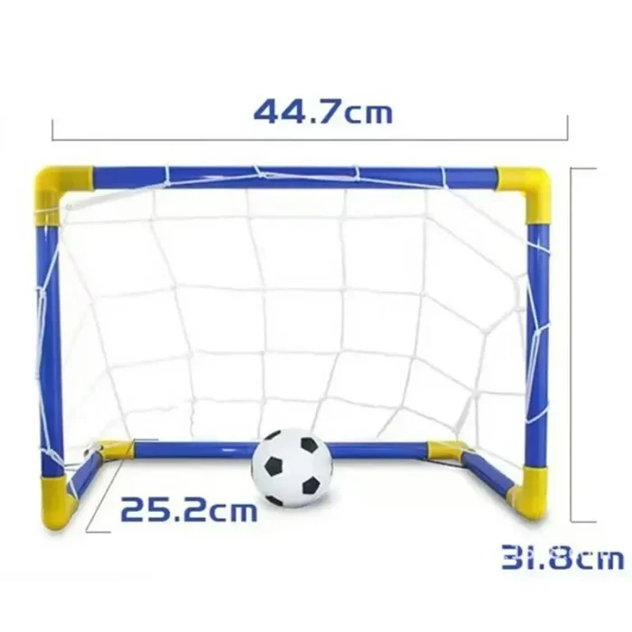 kf-S5dbb1fdc298d4908ad3933b7d8b6e6479 Indoor mini folding football soccer ball goal post net set pump kids sport outdoor home game toy child birthday gift plastic - Image 2