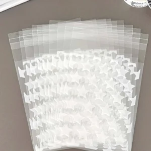 Clear Opp Gift Packaging Bag With Star & Circle Print - A Convenient Way to Store and Display Your Accessories