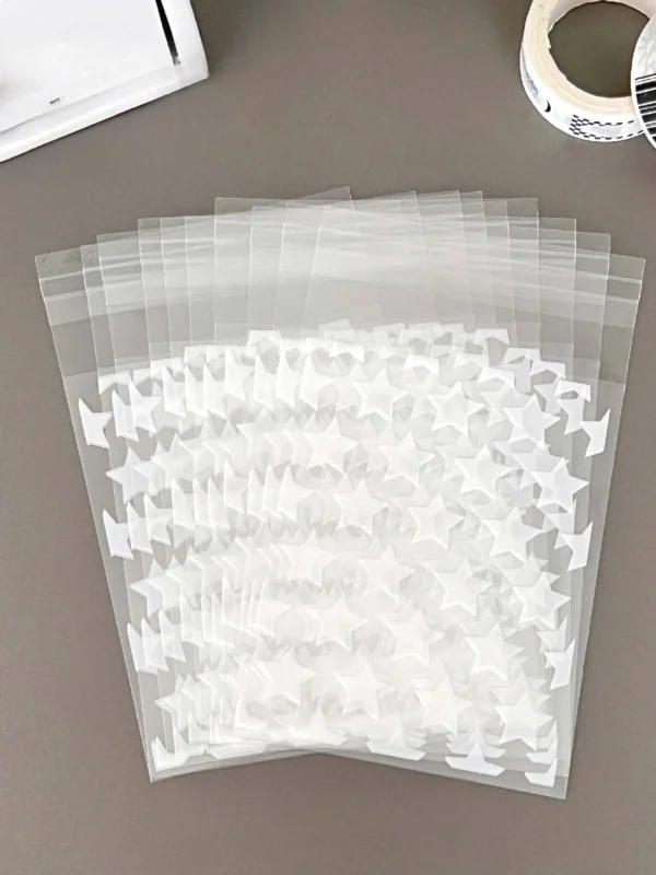 Clear Opp Gift Packaging Bag With Star & Circle Print - A Convenient Way to Store and Display Your Accessories - Image 2