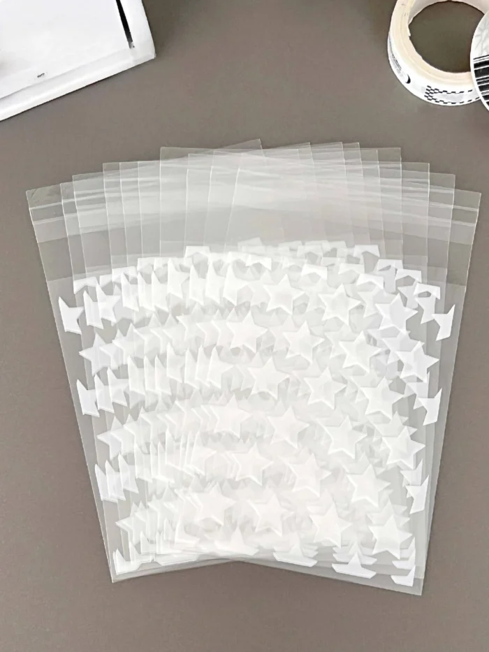 kf-S5dcfe0c114c045c8b1937a5393a51955t Clear Opp Gift Packaging Bag With Star & Circle Print - A Convenient Way to Store and Display Your Accessories - Image 2