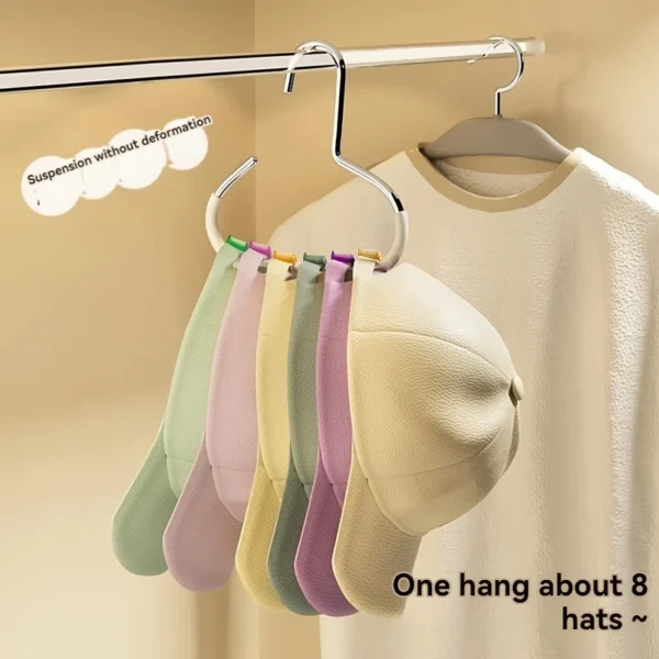 5pcs Hat Hanger Multifunctional Storage Rack Holds 40 Baseball Caps Space Saving Hanging Sling for Dormitory Wardrobe Home - Image 4