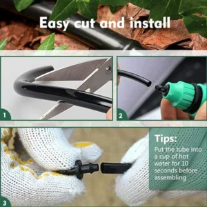 5M DIY Garden Watering Drip Irrigation Hose System Distribution Tubing Watering Line Garden Drip Irrigation Hose for Watering