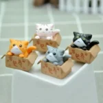 4pcs Mini Cat Ornament Garden Kitten Statue Gift For Kids Children Baby Room Cute Kawaii Toy Miniature Figurines Home Decoration - Image 3