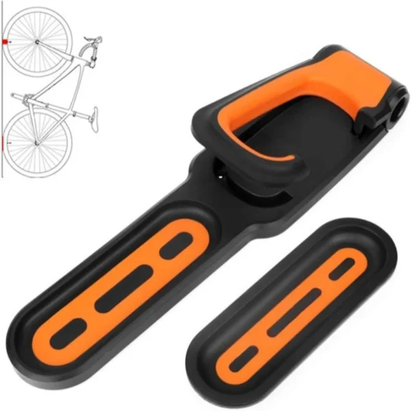 Bicycle Wall Mount Rack Foldable Vertical Bike Rack Wall Mounted Vertical MTB Storage Hanger Cycling Display Stand - Image 2