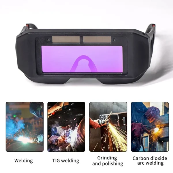 Solar Powered Welding Helmet Auto Darkening Welding Goggles LCD Welder Glasses for TIG MIG MMA Plasma Welder Glasses - Image 3