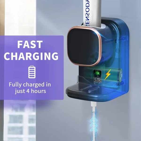 Automatic Toothpaste Dispenser Wall Mounted Electric Toothpaste Squeezer for Kids and Adults for Bathroom - Image 3