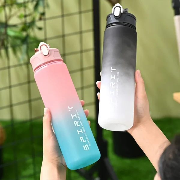1PCS 800ML Large Capacity Sports Water Bottle Leak Proof Colorful Plastic Cup Drinking Outdoor Travel Portable Gym Fitness Jugs - Image 2