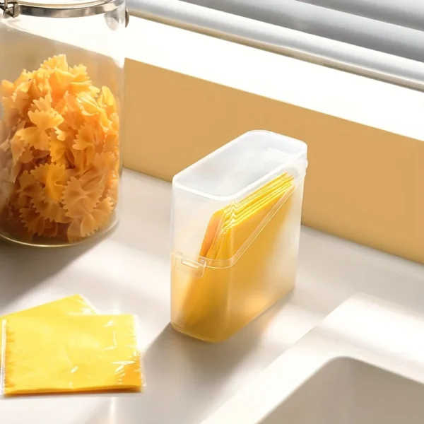 Japanese Style Tilted Transparent Lid Storage Box| Cheese Tea Coffee Storage Organizer| Small Item Classification Container - Image 4