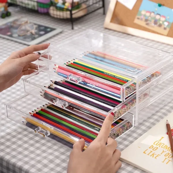 Acrylic Cosmetics Storage Box, Lipstick Storage Box, Desktop Drawer Makeup Storage Rack, Transparent Jewelry Storage Box - Image 2