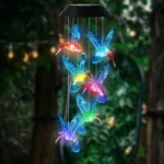1set Blue Wind Chimes Solar Power Generation for Courtyard and Outdoor Decoration Wind Chimes and Pendants1set Blue Wind Chimes - Image 7
