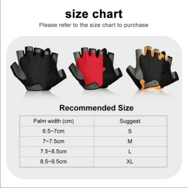 Gym Gloves Fingerless Gloves Anti-Slip Shock-Absorbing Breathable Gloves Sports Gloves for Training Lifting Weight Cycling - Image 5