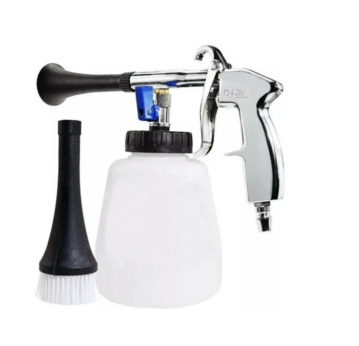 kf-S67a7684d1ecf404abd35470af87ccf7f5 Car Interior Cleaning Gun Portable Dust Blowing Machine Hign Wind Speed Tornado Finger Pull Air Blowing Gun With Brush - Image 3
