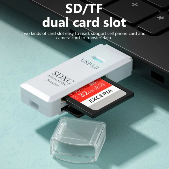 NNBILI 1-2pcs Card Reader USB3.0/2.0 To SD TF Memory Adapter High Speed TF Memory 2 IN 1 Card Reader For PC Laptop Accessories - Image 2