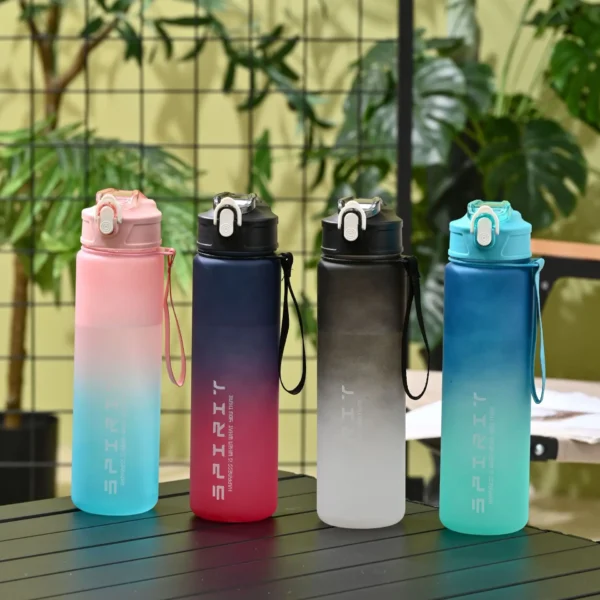 1PCS 800ML Large Capacity Sports Water Bottle Leak Proof Colorful Plastic Cup Drinking Outdoor Travel Portable Gym Fitness Jugs - Image 1