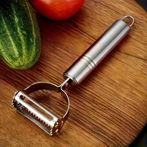 Stainless Steel Vegetable Peeler Slicer Sharp Blade Ergonomic Handle For Potatoes Carrots Fruits Durable Sleek Design Easy Grip
