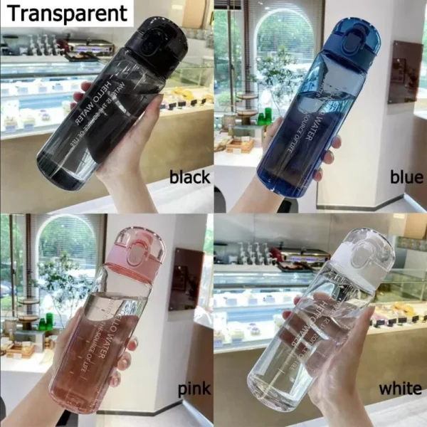 Sports Transparent Water Bottle 780ml Portable Gym Travel Clear Leakproof Drinking Bottle Frosted Bottle - Image 6