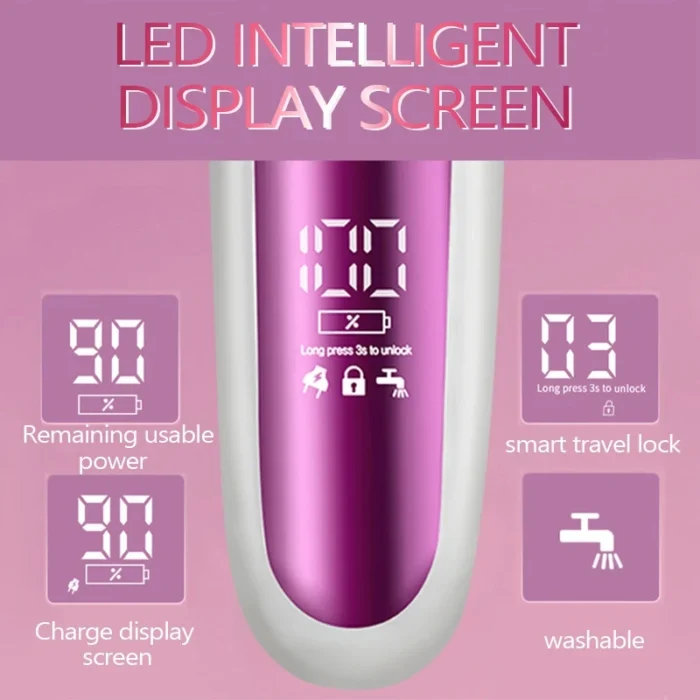 kf-S6ce3aeeb1c0d437d83116f65c1b486d55 3in1 Rechargeable Women Epilator For Face Body Electric Shaver Female Hair Removal Bikini Trimmer Leg Lady Shaver Callus Remover - Image 5