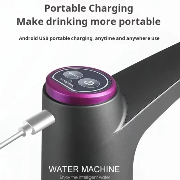 Automatic Water Press Household Barreled Water Electric Water Pump USB Rechargeable Mineral Water Pump Portable Water Dispenser - Image 2
